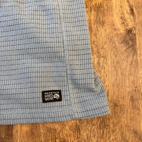 Mountain Hardwear Dress Summit Grid Waffle Long Sleeve Hooded Blue Women’s XS - Picture 7 of 10